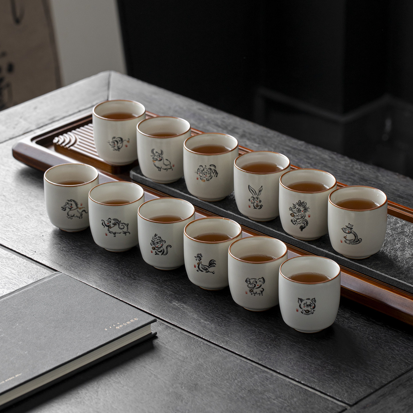 十二生肖马年米黄汝窑个人专用小马茶杯主人杯陶瓷单杯送礼礼盒装,家居饰品,摆件礼盒/套组,淘宝优惠券,粉丝福利购,淘宝优惠卷