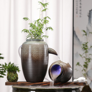 生态缸古法鱼缸瀑布造景全套循环水流水摆件过滤配件庭院花园diy