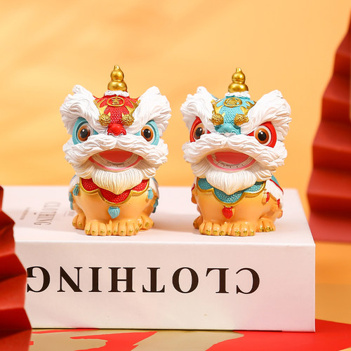 国潮喜庆小醒狮送朋友新年礼物