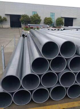 厂家供应 PVC实壁管给水管灰色农田灌溉管海水养殖灰色扩孔上水管