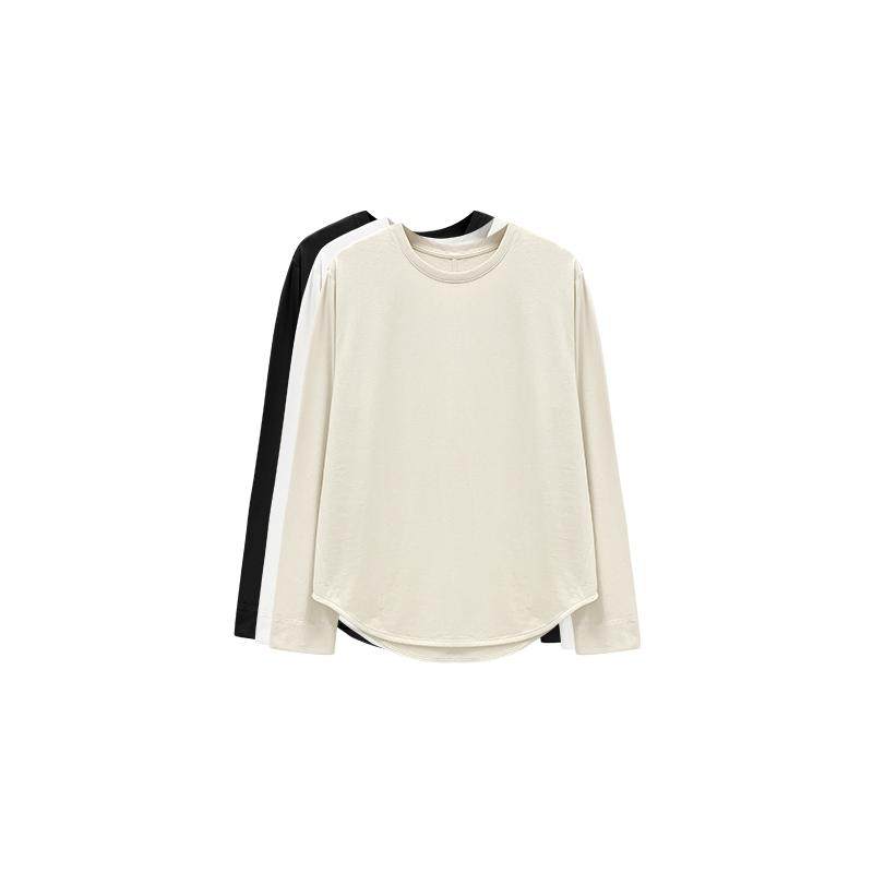 【橙庐】827001全棉圆领长袖T恤打底衫 春秋女士时尚休闲简约宽松,女装/女士精品,T恤,淘宝优惠券,粉丝福利购,淘宝优惠卷