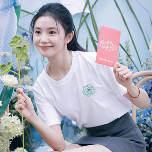 MARDIMODA旗舰店潮牌基础纯棉花朵短袖 T恤女2025夏季 新款 打底衫