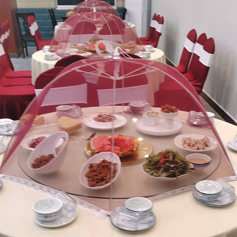 大圆桌菜罩特大号可折叠现货速发