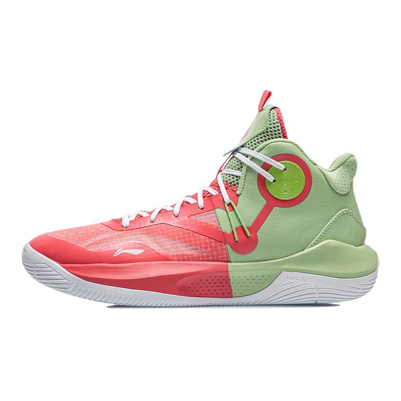 LiNing李宁 音速9 Team 回弹耐磨篮球鞋 橙红绿