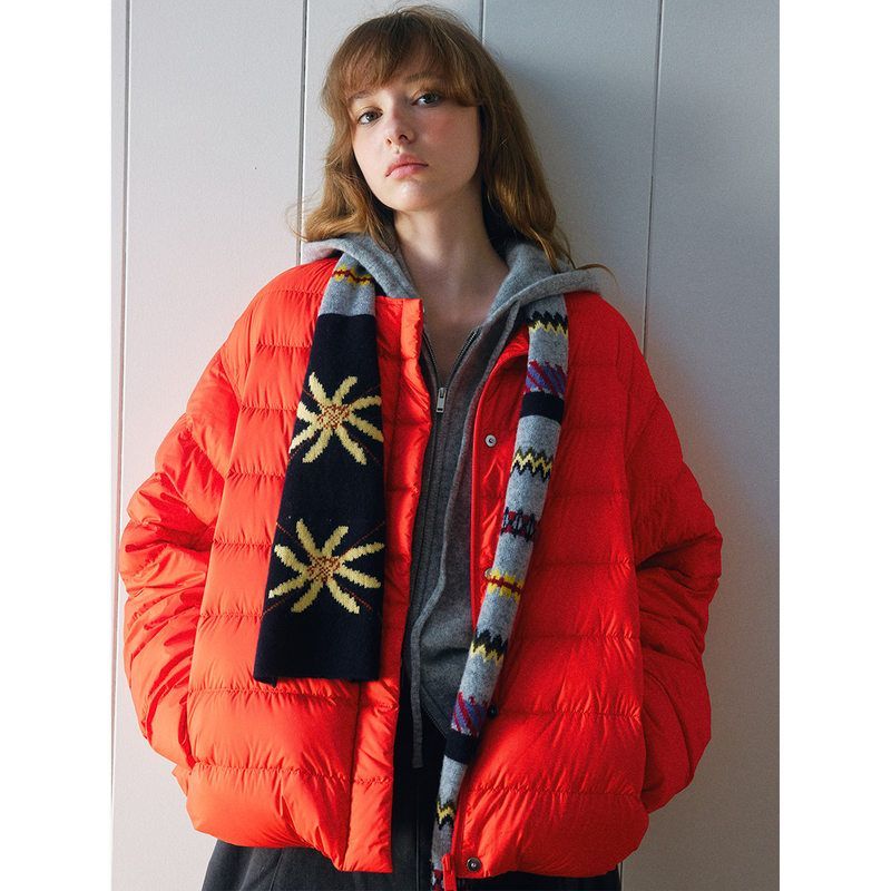 HELLO SEPTEMBER冬季新款休闲费尔岛提花全羊毛围巾