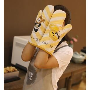 1VPK可爱棉制烘焙手套烤箱专用手套厨房微波炉防烫加厚隔热手套