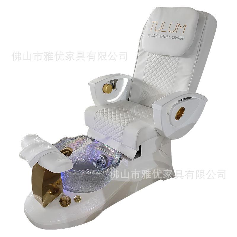 美甲沙发美足椅带冲浪泡脚足疗沙发电动揉捏按摩美甲椅靠背修脚椅