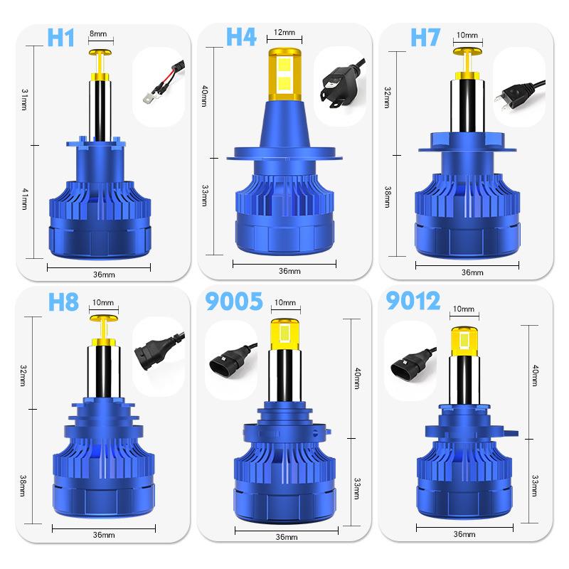 供应汽车大灯LED汽车灯聚光大灯LED高亮单色汽车灯