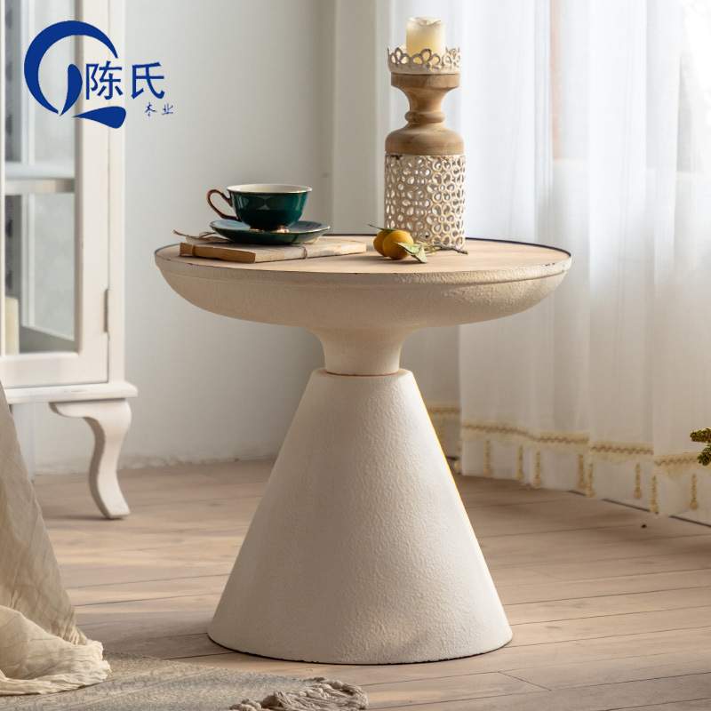 美式铁艺边几法式复古小茶几客厅沙发角几床头桌阳台休闲桌子圆几