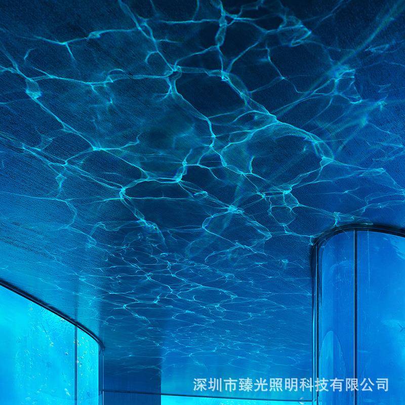 动态水纹灯户外防水led外墙地面流水效果氛围条形水波纹洗墙灯具