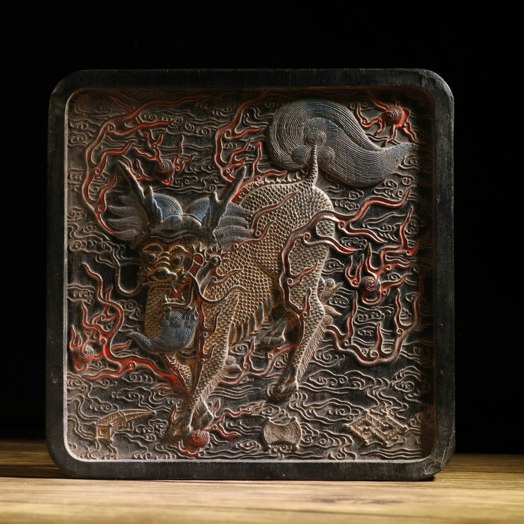 火麒麟胡开文曹素功老墨墨条墨块墨锭文房四宝徽墨宣纸湖笔砚台