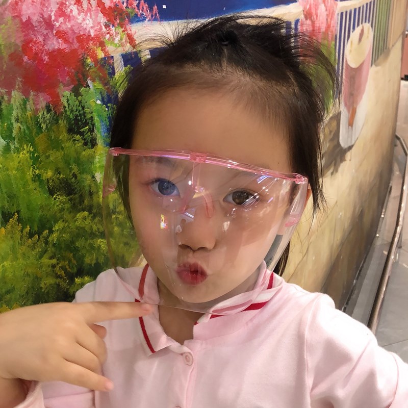 儿童护目镜防雾防风沙防尘防护全脸面罩防水小孩男女面屏挡风镜