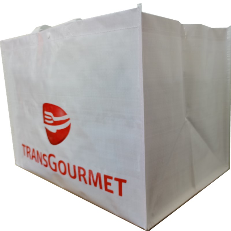 三个加厚编织布购物袋买菜袋大容量收纳袋环保袋折叠帆布袋礼品袋