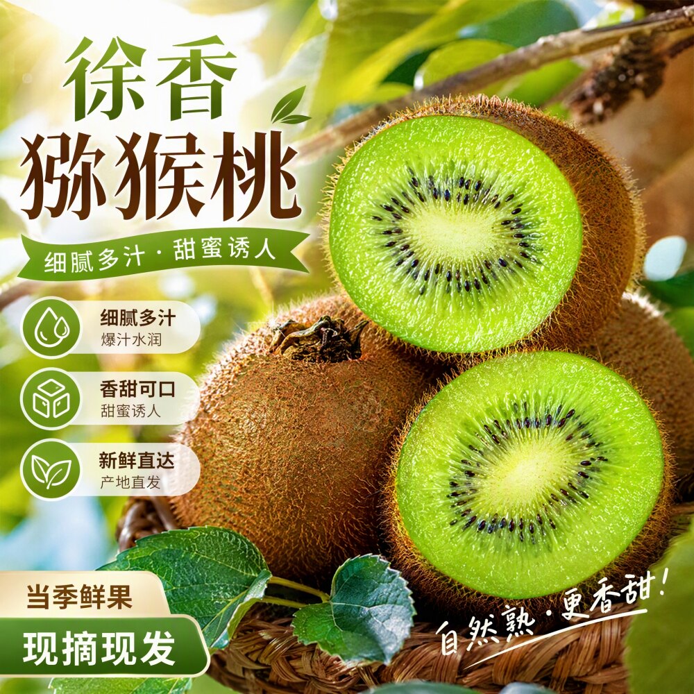 陕西徐香猕猴桃珍珠棉彩箱鲜果