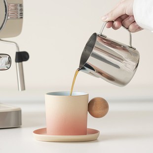 高m档精致高颜值马克杯下午茶家用办公杯轻奢杯 陶瓷咖啡杯碟套装