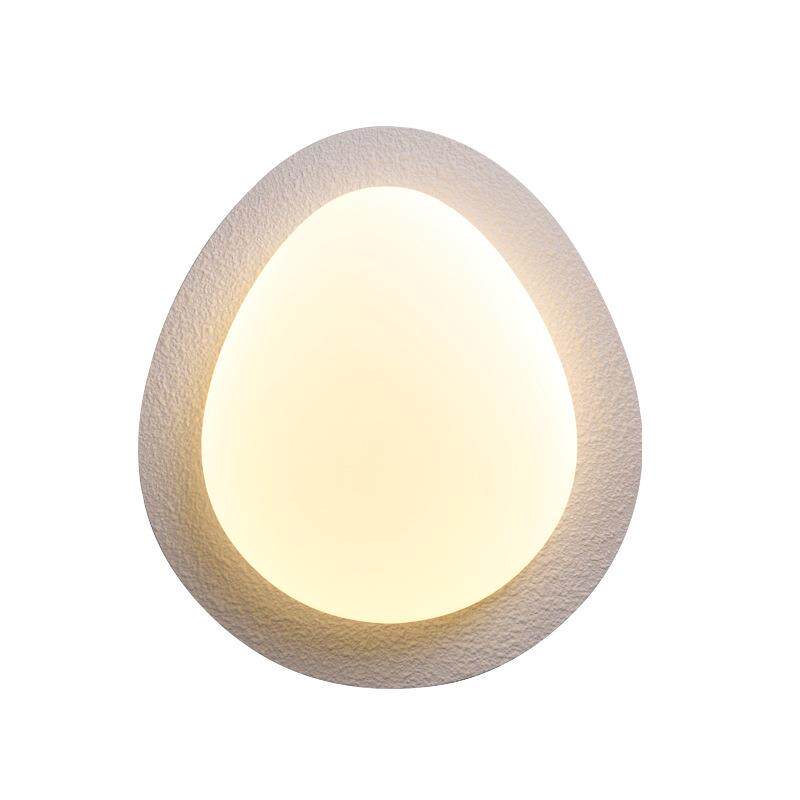 奶油风现代简约LED鹅卵石吸顶灯卧室灯餐厅玄关灯