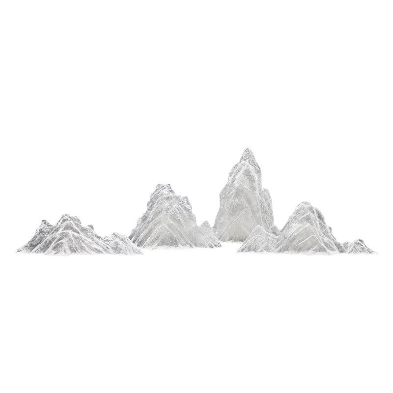 现轻奢树脂摆件透明假山装饰雕塑酒店售楼处样板间桌面工艺术品