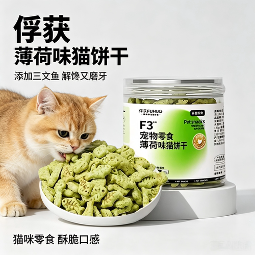 猫咪零食薄荷饼干磨牙棒洁齿排毛