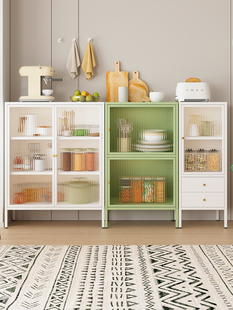 易丰新铁餐具柜客厅防尘茶酒柜厨房储物柜餐具碗筷子铁柜