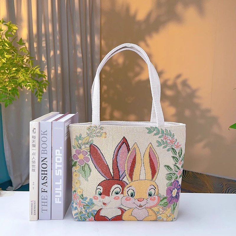 双面民族风刺绣帆布包手提包手拎外出百搭化妆包手机包上班小拎包