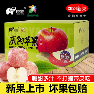 正宗甘肃庆阳红富士苹果10斤整箱当季优质一级冰糖心大果新鲜脆甜