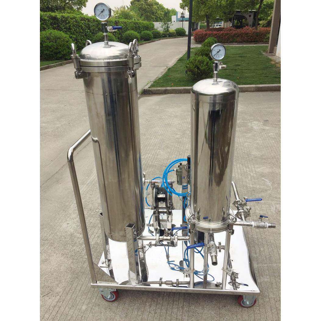 厂家供应精密小推车过滤器双联袋式过滤器欢迎订购