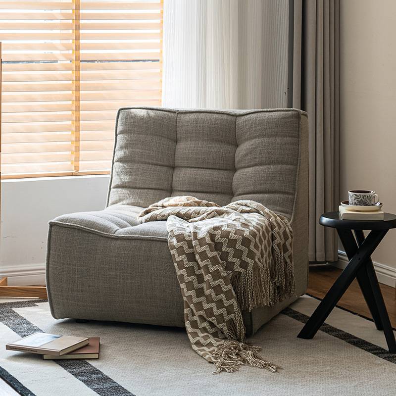 中古风togo设计师客厅单人沙发椅民宿棉麻布艺休闲懒人毛毛虫X20