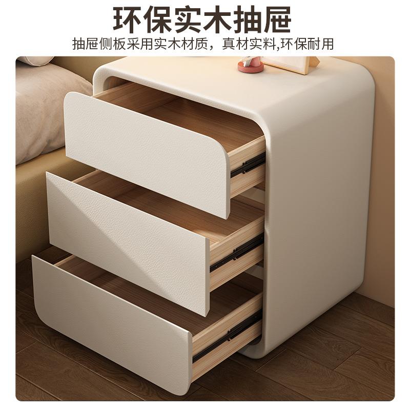 免安装床柜家卧室奶油ZKM风出租房用小桌子床边头用奢轻多功能小