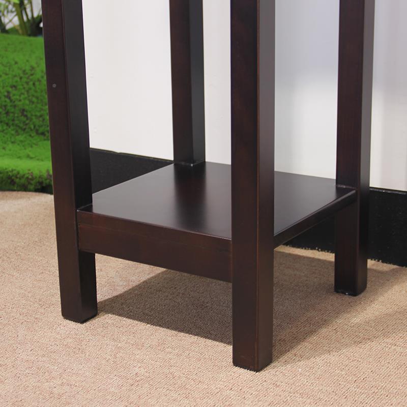 V花8实木新中式客厅架物架室内兰花57336置绿萝榆木花盆架玄关盆