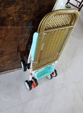 婴推车折叠0-3岁竹编儿可儿童车可坐轻仿藤竹推车便88195手推车藤