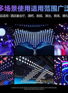 吊E灯婚庆发光球宴会升降酒店LD彩全矩阵商场剧院舞动态球96405台