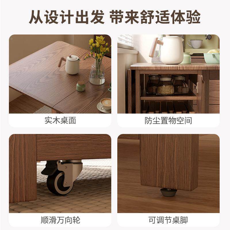 实木桌叠餐桌家用折小户型饭桌长TDF方形餐桌椅可折叠叠桌吃饭折