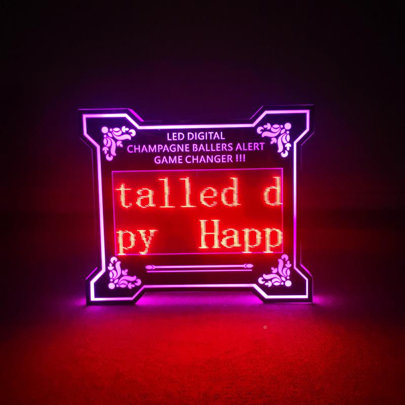 LED屏幕发光手举牌七彩XG80855程广牌酒吧KTV显器告气氛编示助威