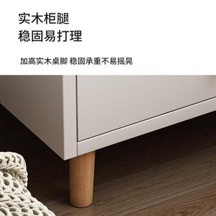 床头置物架 床头柜简约现代实木腿储物柜小型简易卧室家用新款