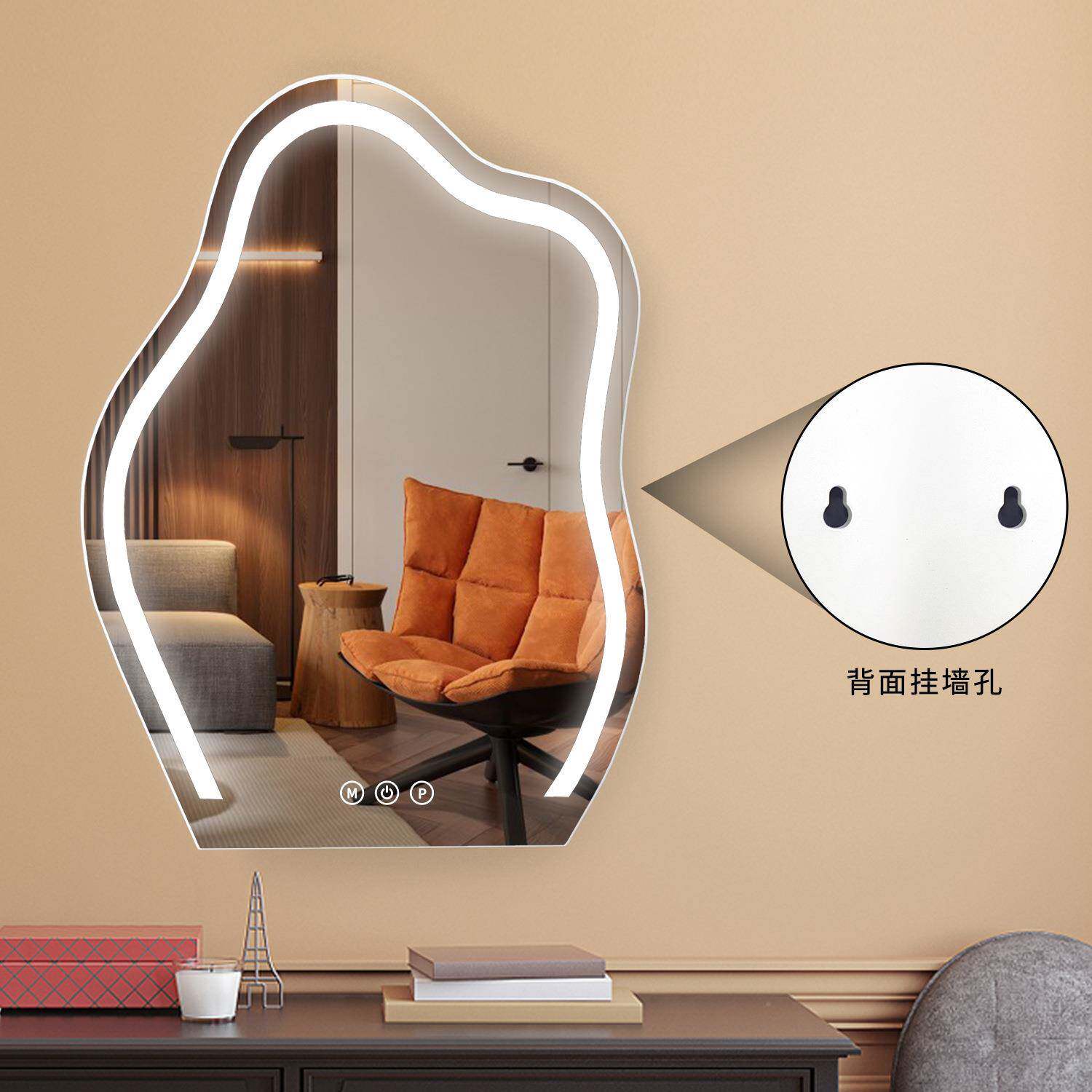 化热销好莱桌镜坞化妆镜台式面镜子云75483朵好莱坞妆带灯