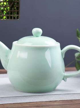 1过00毫升大容量陶瓷茶YHS0带滤网接待室花茶壶家壶用凉水壶德化