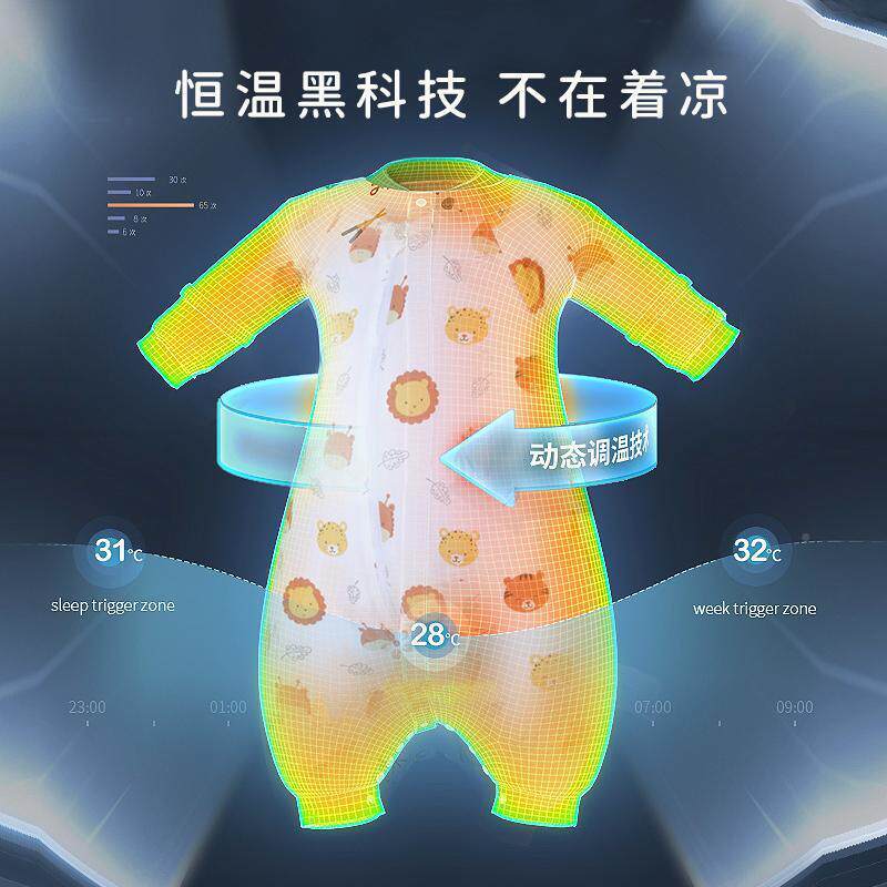 卡伴新春款儿童睡袋豆腿豆双层绒棉婴KB220912儿分腿睡袋秋加厚分