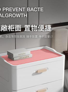 K小8床头柜简约收纳柜简抽屉48384式易塑料物柜卧室家用床边储柜