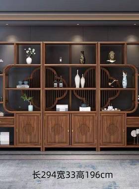 ShJ展博古架实木阁多宝新厅中式办公室茶3neNK3kD室示陈列柜高挡