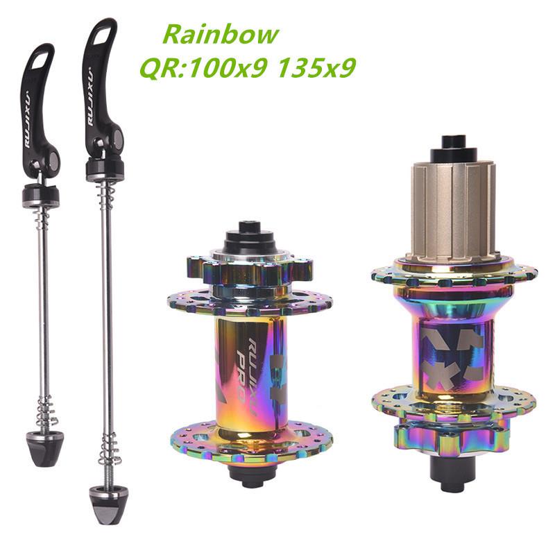 RUJIXU锐杰逊SPS7培林轴承花鼓山地车2鼓快拆桶轴六钉碟刹花HG8-1