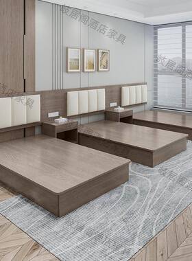 宾馆快捷酒店具26139标间合电视桌全套民宿公寓单双床人家板式专