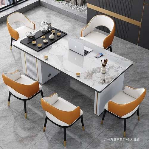 户型岩小板19800茶桌轻奢办公家用茶约一体简现代茶台阳台多功能