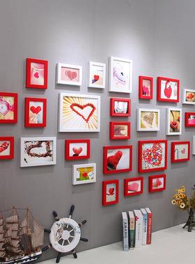 2景宇7框约现代照片墙装饰框品餐厅卧室墙面创意DUQ相墙简挂墙组