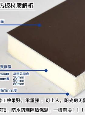 阳燃光房保温聚氨酯铝阻隔热厂隔音硬质63491聚氨板酯铝板家直供