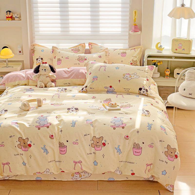225新款A0B版卡通全棉纯棉花四件套0.FVR9三m床单款件套-被印套15