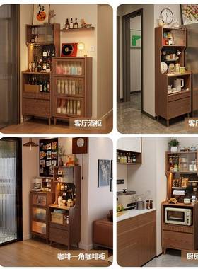 家用餐边靠柜墙古一体小户型简约客柜厅收纳储物76350柜茶水柜复