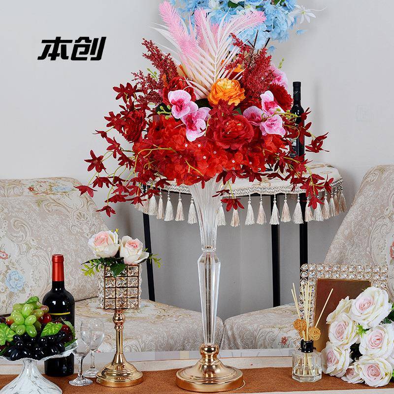 婚婚庆道具路花架XST欧洲礼桌摆引花器简约家装居客厅餐桌插花饰