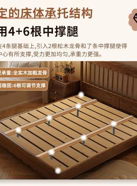 白蜡高OZA简实木温莎床主卧端大双气人软靠床法式1.8m约婚床