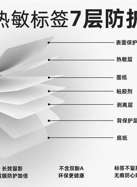 三防敏打热印纸整箱标纸签不干胶贴纸80x080无品牌/x80660x40空白快递