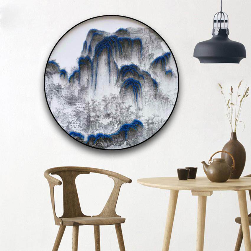 实物纯手工挂钉子立体新中式工客QES厅餐厅玄关酒店样板画房艺装